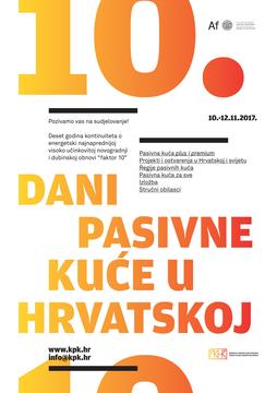 10. DANI PASIVNE KUĆE U HRVATSKOJ, 10.- 12. novembar 2017. 