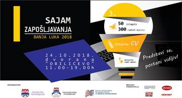 „Sajam zapošljavanja – Banja Luka 2018“: 300 radnih mjesta, 40 preduzeća