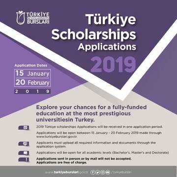 Stipendije Vlade Republike Turske za dodiplomske, postdiplomske i doktorske studije