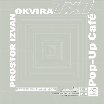 Позив на Pop-Up Café 7x7: Простор изван оквира