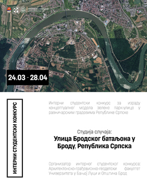 Интерни студентски конкурс: Концептуални модел зелене парк-улице у равничарским градовима Републике Српске