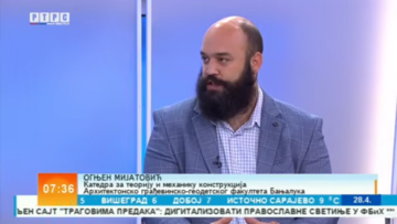 Колега доц. др Огњен Мијатовић на РТРС о квалитету конструкција стамбених објеката.